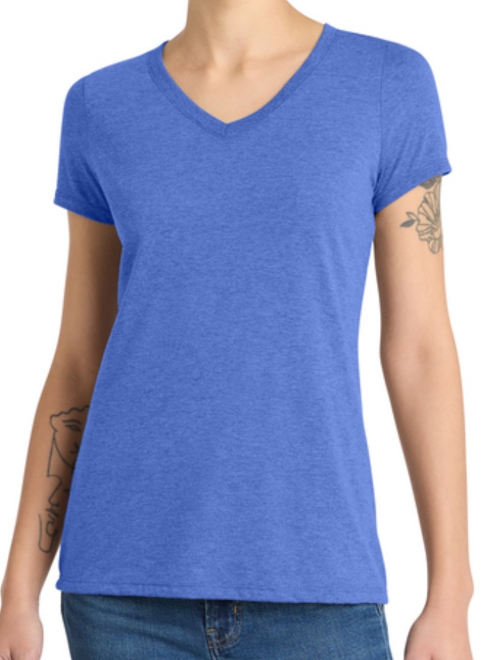 District Women’s V-Neck Short Sleeve Tee - Royal Blue
